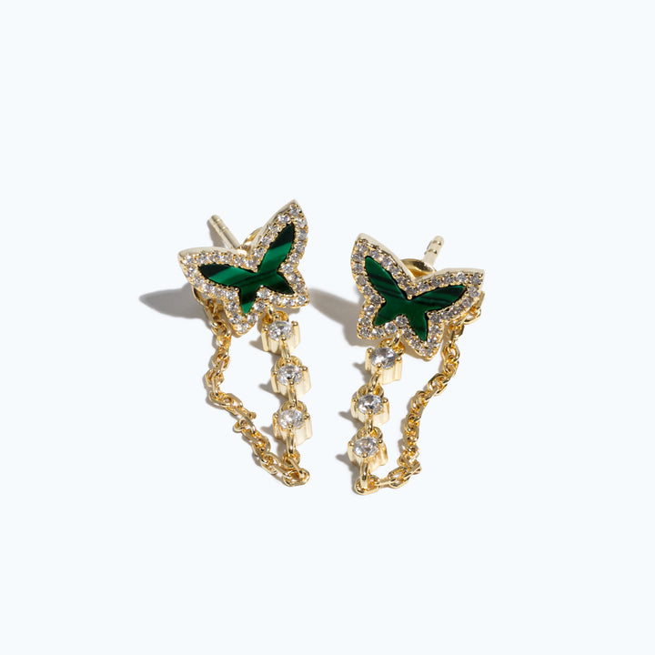 Milan Front to Back Butterfly Earrings