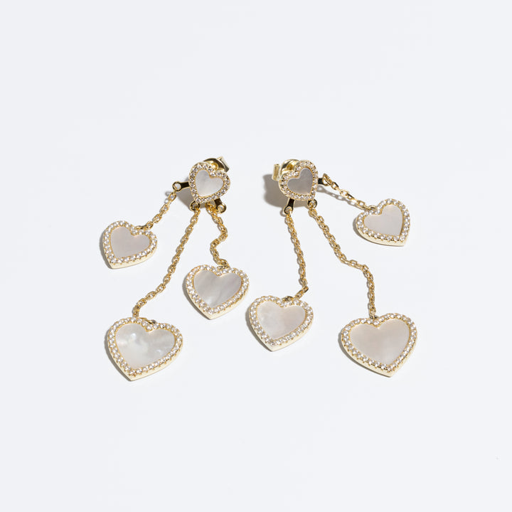 Cheyenne Dangling Heart Earrings