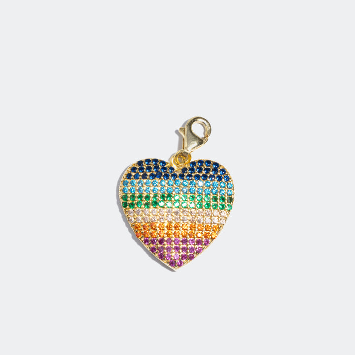 Rainbow Heart Charm