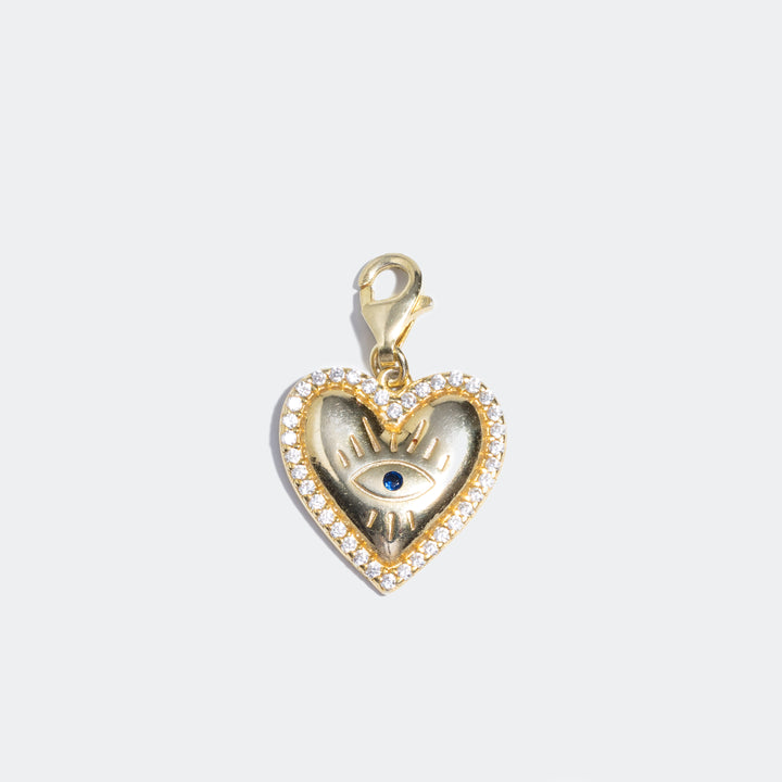 Stormy Heart Charm