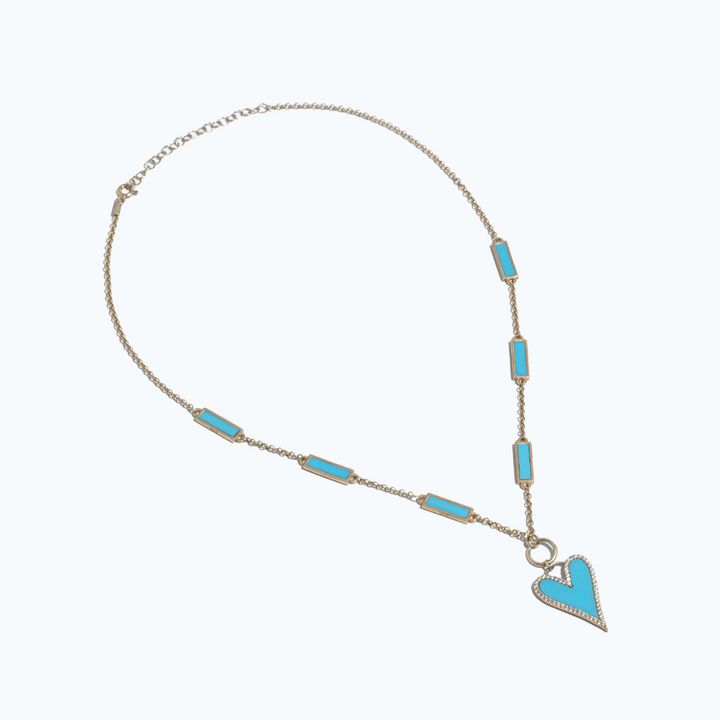 Zurich Blue Heart Necklace