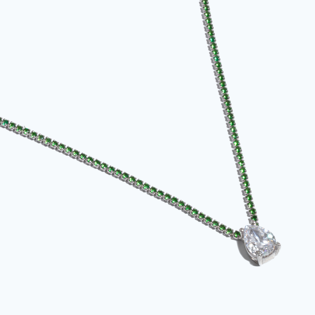 Oslo Green Tennis Necklace