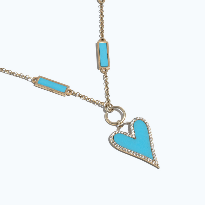 Zurich Blue Heart Necklace