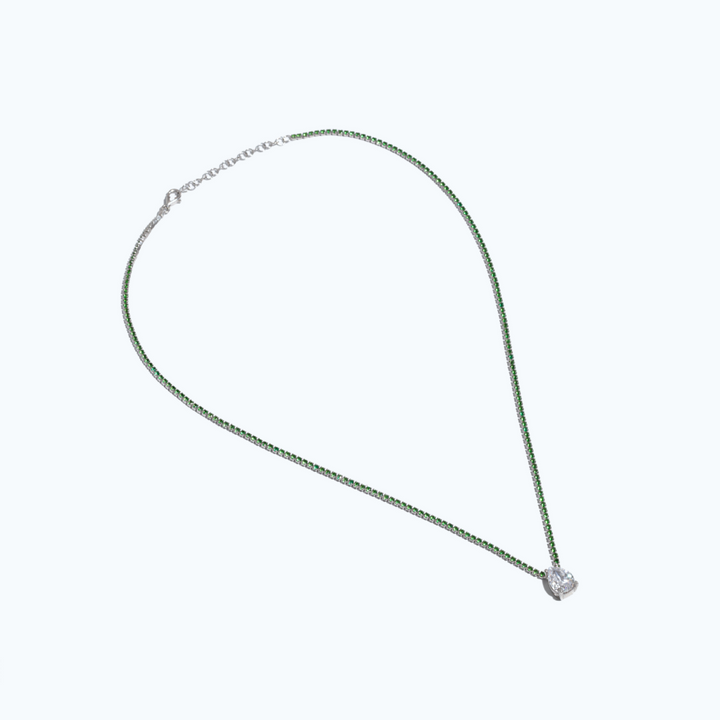 Oslo Green Tennis Necklace