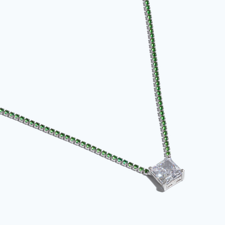 Oslo Green Tennis Necklace