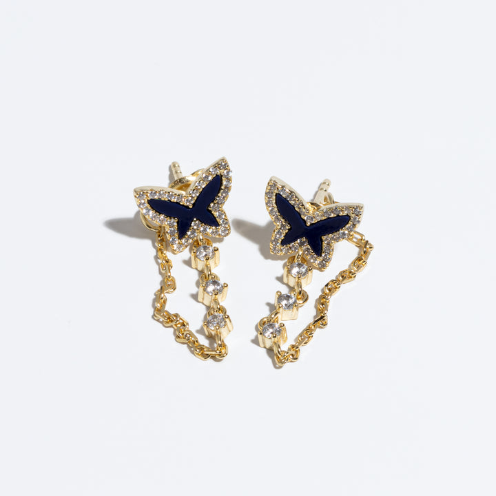 Milan Front to Back Butterfly Earrings