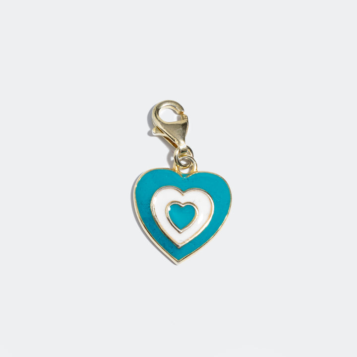 Blue Skies Heart Charm