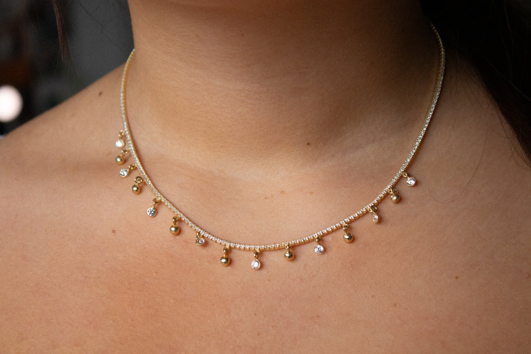 Miami Diamond Droplet Choker