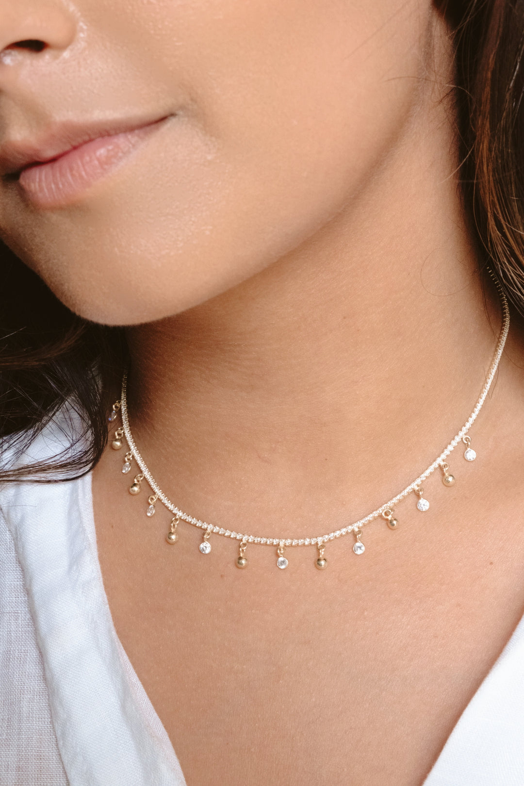 Miami Diamond Droplet Choker