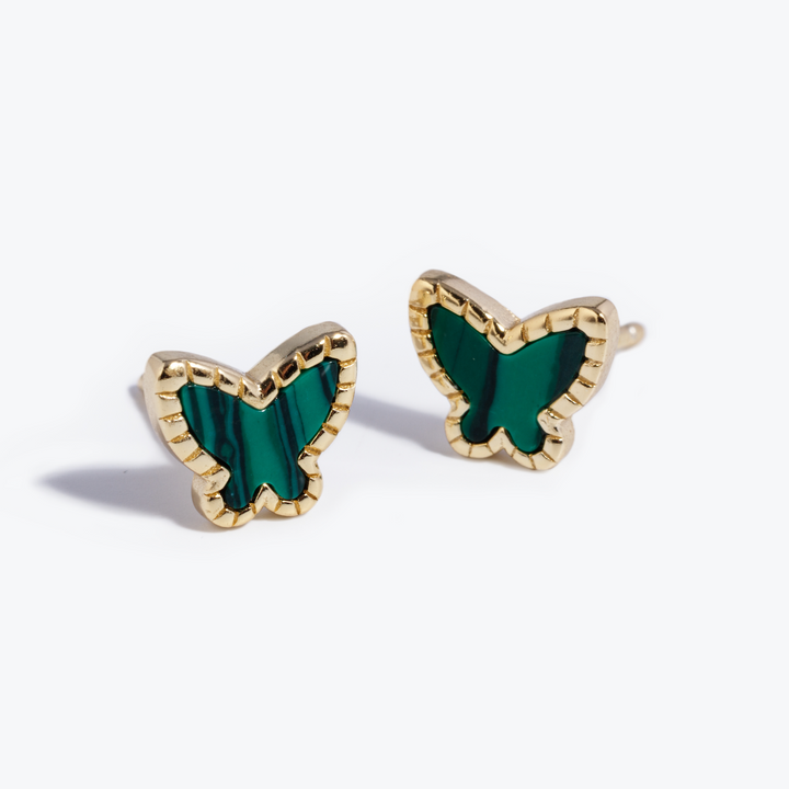 Milan Malachite Butterfly Earrings