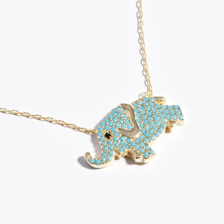 Salzburg Blue Elephant Necklace