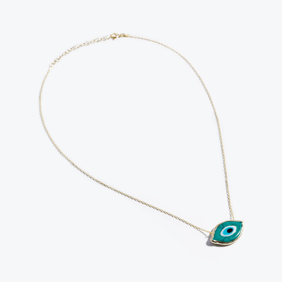 Toulouse Green Evil Eye Necklace