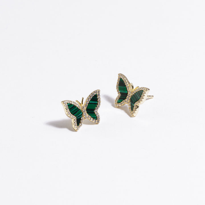 Milan Malachite Butterfly Earrings