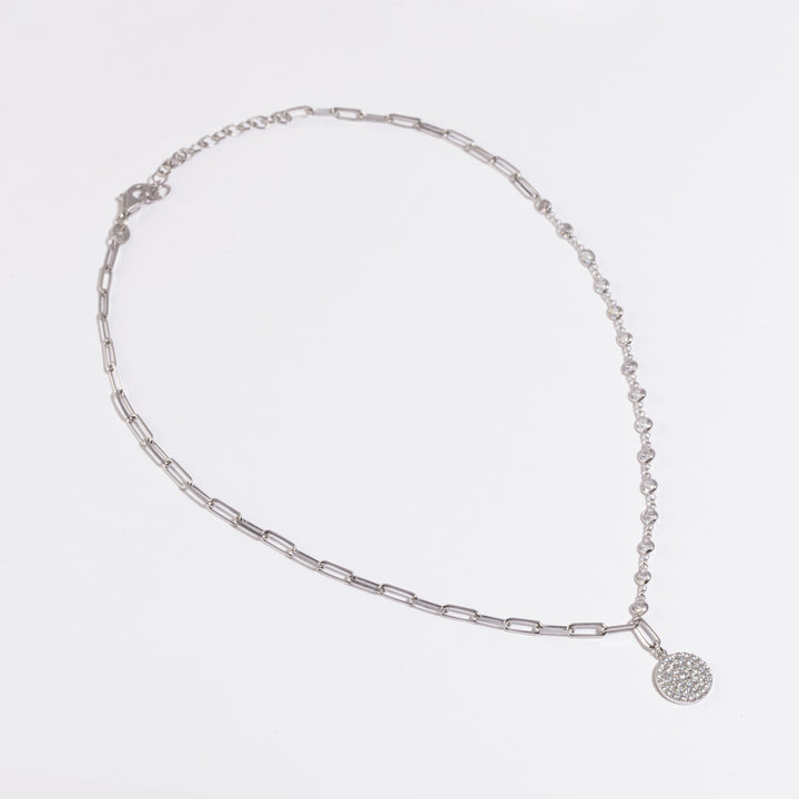 Doha Diamond Disc Necklace