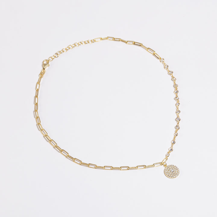 Doha Diamond Disc Necklace