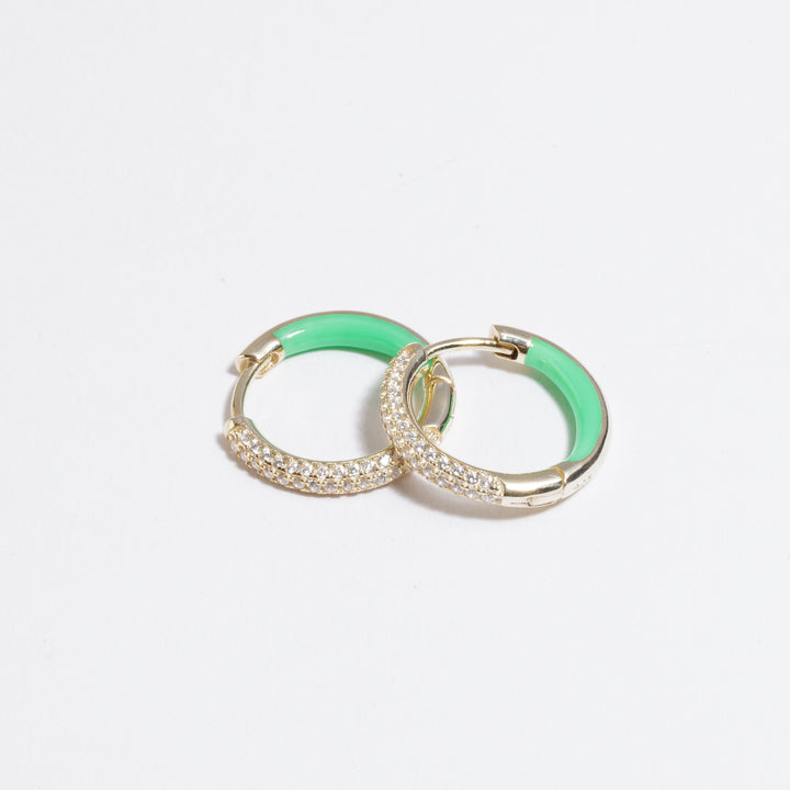 Siena Enamel Hoop Earrings