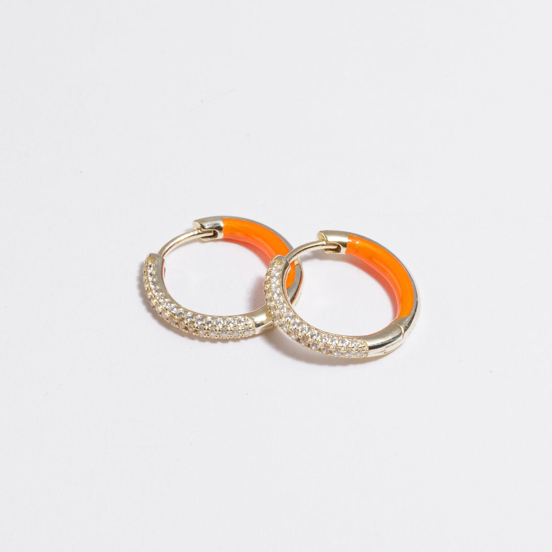 Siena Enamel Hoop Earrings