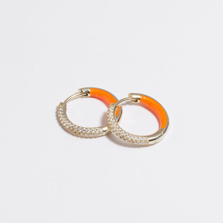 Siena Enamel Hoop Earrings