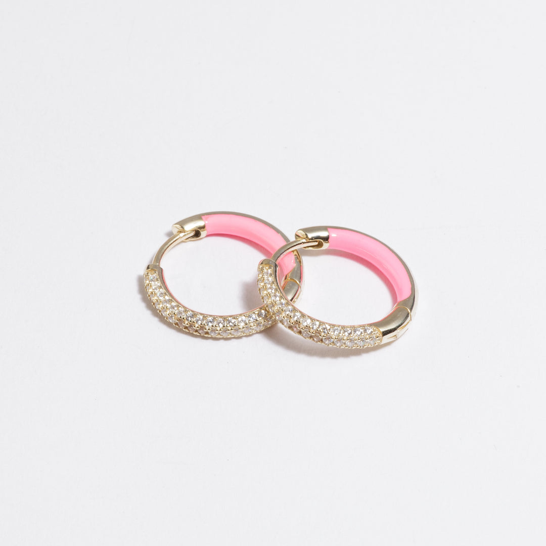 Siena Enamel Hoop Earrings