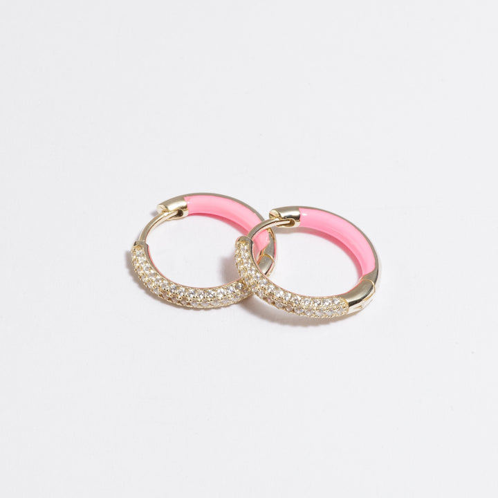 Siena Enamel Hoop Earrings