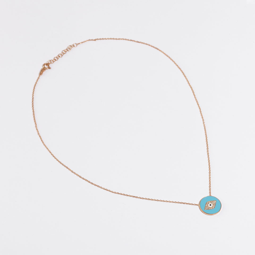 Havana Enamel Evil Eye Necklace