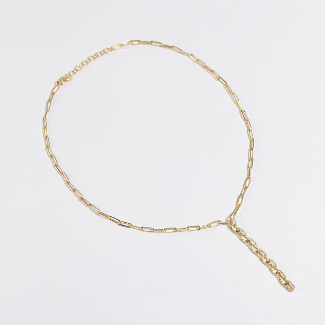 Manila Chain Lariat Necklace