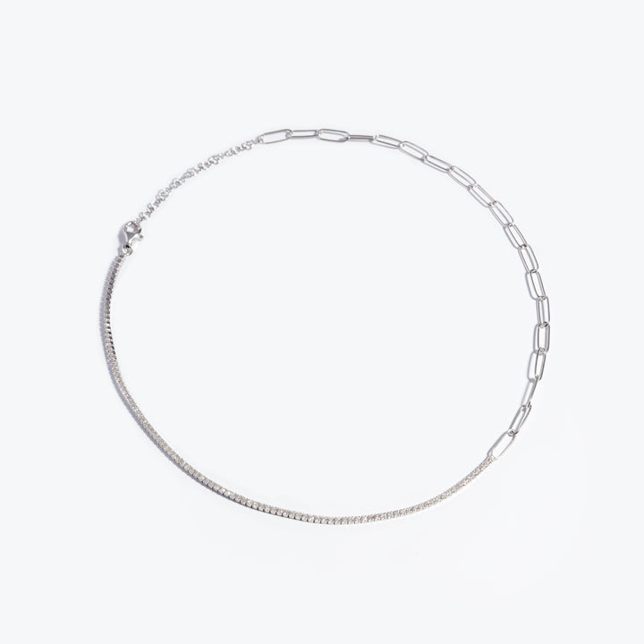 Las Palmas Paperclip Half Diamond Choker