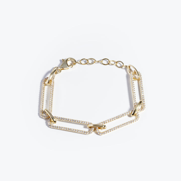 Marbella Pave Paperclip Bracelet