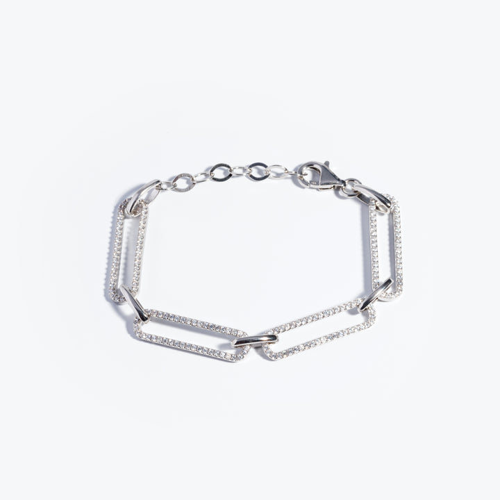 Marbella Pave Paperclip Bracelet