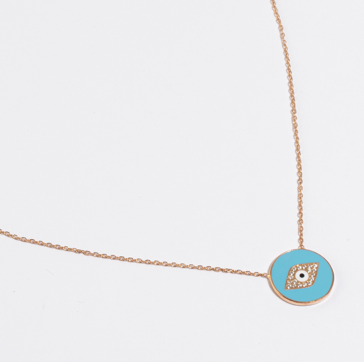 Havana Enamel Evil Eye Necklace