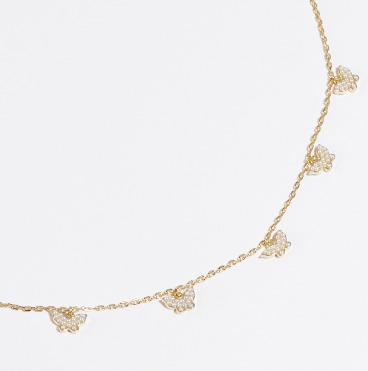 Naples Butterfly Pearl Necklace