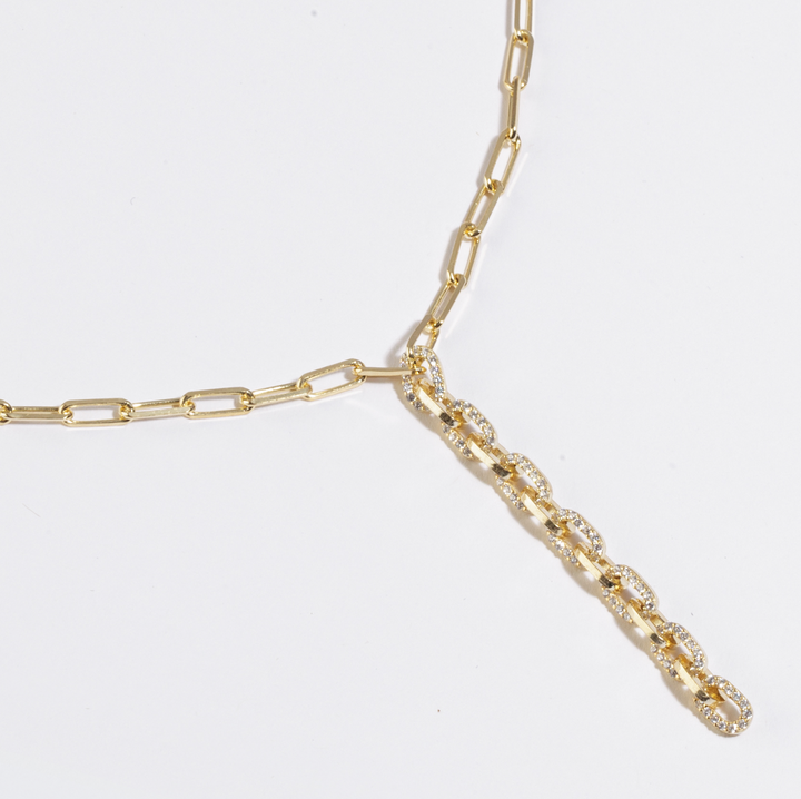 Manila Chain Lariat Necklace