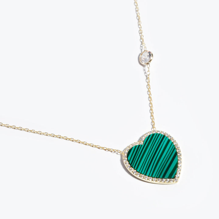 Shanghai Heart Malachite Necklace