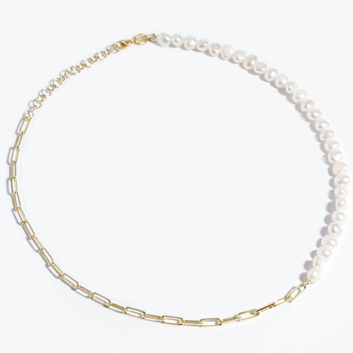 Sofia Pearl Paperclip Choker