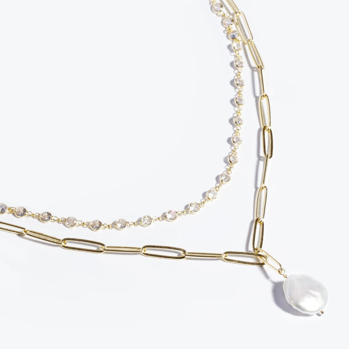 Verbier Pearl and Diamond Necklace