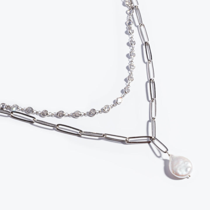 Verbier Pearl and Diamond Necklace